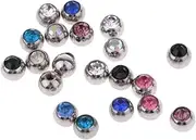 [Generic] 20 Pieces Stainless Steel Replacement Ball Tragus Labret Barbells