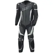 Brands Hatch Black White Perforated 1PC Leather Motorcycle Suit