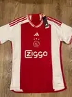 ADIDAS AJAX AMSTERDAM 2023-2024 HOME FOOTBALL JERSEY RED WHITE HZ7725 SIZE M MEN