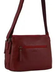 [Milleni] Nappa Leather Cross-Body Bag in Red