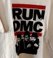 Run DMC Womens White Cropped Cotton T Shirt Size XL Tall Old Navy