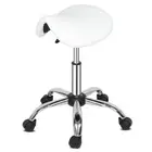 Semi-PU Leather Nylon Wheel 300lbs Saddle Stool Plating Five-Star Feet Technicia