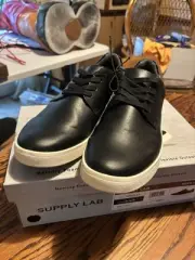 Supply Lab Men's Whatley Low Top Casual Sneaker, Black, Size 9.5M, New In Box