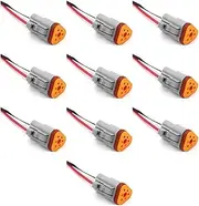 Xunweiad for Deutsch Automotive Waterproof Connector with Wire Sheath Harness Connector, 3-Hole Female End with Wire DT06-3S Easy Install Easy to Use
