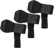 LOLIPPYY 3pcs Durable Microphone Clips Mic Holder for Handheld Microphones Practical Clip for Dynamic and Wireless Mics