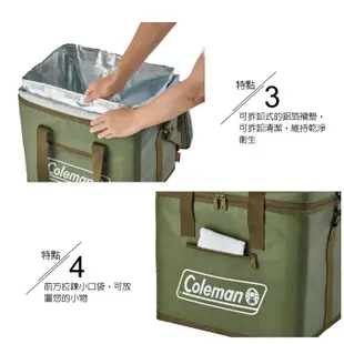 【美國 Coleman】終極保冷袋 35L 保冰袋 行動冰箱 軟式冰桶 折疊保鮮手提袋 購物袋 飲料桶_CM-06785