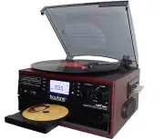Boytone BT-22C Bluetooth Record Player Turntable AM/FM Cassette speaker NEW