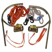 riin 1x Tree Pole Climbing Gear Spike Spur Gaff Hook Set Kit with Harness and Safety Strap #500 Fit for Diameter 28-59cm