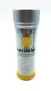 Set 3-Wilton Pearlized Sugar Sprinkles 5.4oz-Silver, Yellow & Sparkling Blue FS
