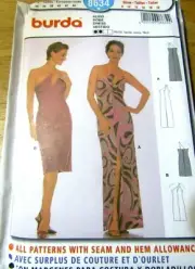 BURDA SEWING PATTERN NO. 8634 LADIES DRESS SIZE 8-20 NEW