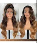 13x6 Ombre Brown to Blonde HD Glueless Lace Frontal Wigs Pre-Plucked,