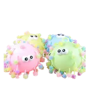 Glowing Squeezy Stress Relief Sensory Toys Fidget Flashing Puffer Ball For Adult Kids