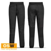 UNISEX Black MeshAir Stretch Chefs Jogger Kitchen Hospitality Comfort Pants C074
