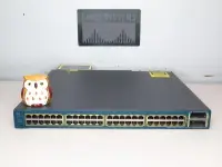 在飛比找露天拍賣優惠-Cisco WS-C3560E-48PD-SF 48 Por