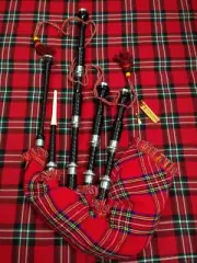 Brand New Scottish Highland Bagpipe With full Silver mounts