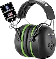 HZ07 Bluetooth 5.1 Hearing Protection - NRR 25dB Noise Cancelling Earmuffs with 1500mAh Rechargeable Battery