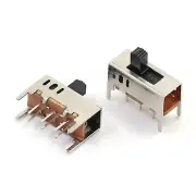 10Pcs SS-23D03 2P3T G5 Vertical Sliding Toy Power Switch 6Pin and 4 Fixed Pin