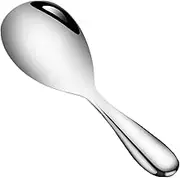 Rice Spoon Thickened Stainless Steel Non-Stick Rice Paddle Rice Scooper, Non-Stick Food Rice Spatula, Easy to Clean, Suitable for Home Hotel Restaurant (Stainless Steel Rice Spoon, One Size)