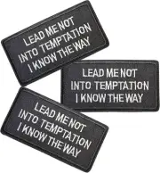 U-Sky Sew or Iron 3pcs Each Pack, Lead me not into Temptation I Know The Way