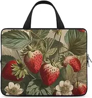Laptop Case Sleeve Shockproof Computer Carrying Bag Red Strawberry Notebook Case Cover Laptop Bag Water Resistant Computer Cases Tablet Briefcase for Travel Business 12 Inch