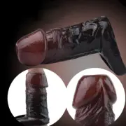 Silicone Condom Reusable Realistic Penis Extender Sleeve Enlarger Bigger Male