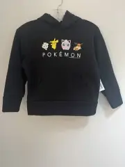 Old Navy Unisex Kids Cute Pokemon Pikachu Cozy Fleece Pullover Hoodie Black XS 5