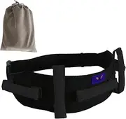 [LUCKY BIG NINE] Transfer Gait Belt - 55" L x 4" W, Solid Black Handle, Quick Release Buckle - Elderly Patient Mobility Aid for Safe Walking Ambulation (Classic Black)
