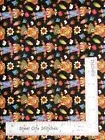 Autumn Scarecrow Man Woman Scare Crows Black Cotton Fabric Santee By The Yard