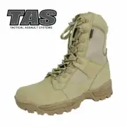 TAS ELITE TACTICAL MILITARY ARMY CADET BOOTS COYOTE LEATHER SUEDE TASTEX
