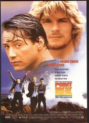 Film Poster Postcard: POINT BREAK (Keanu Reeves, Patrick Swayze). Free UK p&p