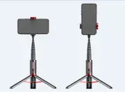 Catzon AB202 Hidden Tripod Selfie Stick Bluetooth 19.5cm Stretch Selfie Tripod For ios/Android Smartphone MeiY-Black&Red