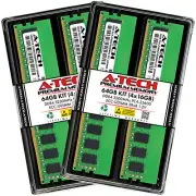 A-Tech 64GB 4x 16GB 2Rx8 PC4-25600 DDR4 3200 MHz ECC UNB UDIMM Server Memory RAM