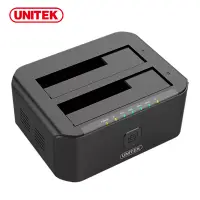 在飛比找博客來優惠-UNITEK 鋁合金USB3.0智慧雙槽硬碟外接盒2.5/3