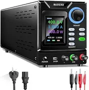 DC Power Supply Variable, 0-400V 0-1A High Voltage Bench Power Supply with Memory Storage and Encoder Knob, Adjustable Switching Regulated Source with Output Switch, Lock Button