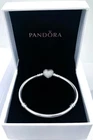 NEW Authentic PANDORA Moment 925 Silver Sparkling Heart Charm Bracelet 590727CZ