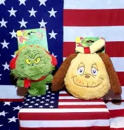 Grinch and Max Plush Dog Toy with Squeaker Inside