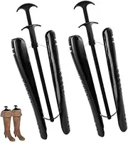 [N\A] 1 Pair Automatic Boot Shaper Tree,16 Inch Black Boot Shapers for Knee High Boots Clip Support Stand, Automatic Shoes Support Stand With Handles for Woman