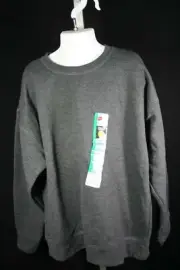 932X02 Hanes D408 Premium Cotton Rich Softness EcoSmart Crewneck MD Slate