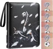 Scrapbook for Football Cards Album, Trainer Trading Card Albums, Card Holder for Football, Folder Book Compatible with Football, 400 Cards Capacity Football (Send Four Football Cards Randomly)