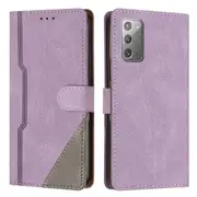 Clasp Case with Flip Wallet Stand Function Cover for Samsung Note 20 - Purple