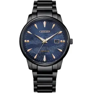 【CITIZEN 星辰】天川銀河 光動能藍寶石情侶對錶(BM7595-89L/EW2595-81L)