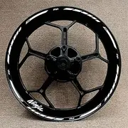 Motorcycle 17 Inch Wheel Hub Decal Decoration Logo Rim Reflective Sticker for Kawasaki for Ninja 125 250 300 400 650 ZX-6r 10R 14R (Color : 4)