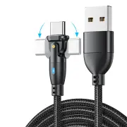 AUFU 3A USB-A to Type-C/iP Cable Fast Charging Data Transmission Copper Core Line 1M/2M Long for iPhone 13 14 14Pro 14 P