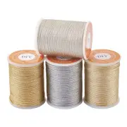 4 Rolls 1mm Polyester Cords 4 Colors Gold Metallic Cord Chinese Knotting Cord...
