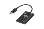 Aten VS92DP Video Splitter 2-Port True 4K resolution for dual output, up to 3840x2160@30 Hz, DisplayPort 1:2; HDCP 1.3 Compliant VS92DP-AT