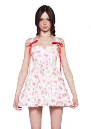 [Dolls Kill X Strawberry Shortcake] Ladybug Summer Corset Mini Dress