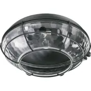 Quorum Hudson 1 Light Outdoor Flush Mount, Matte Black - 1374-859