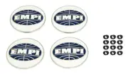 EMPI 10-1077 Hub Cap Crest Set with Retainers, EMPI Logo, 4 Pack for Dune Buggy