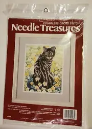 Needle Treasures OCTOPUSSY IN SPRING FLOWERS Countless Cross Stitch Kit NEW