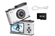 2.4Inch Digital Camera Double Camera With 32GB SD Card-White